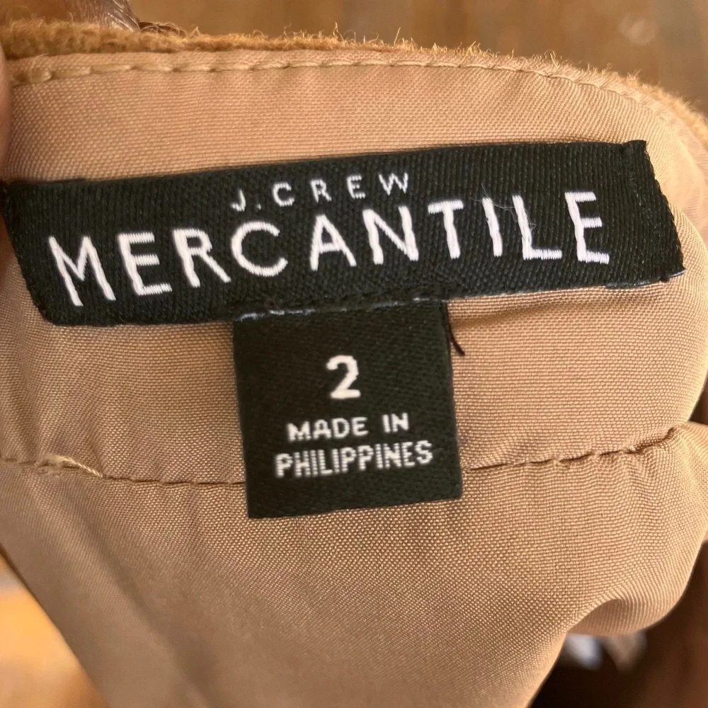 J. Crew Mercantile Camel toned wool blend mini skirt